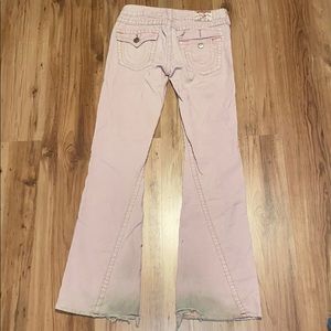 True Religion pink corduroy, twisted Joey, size 27